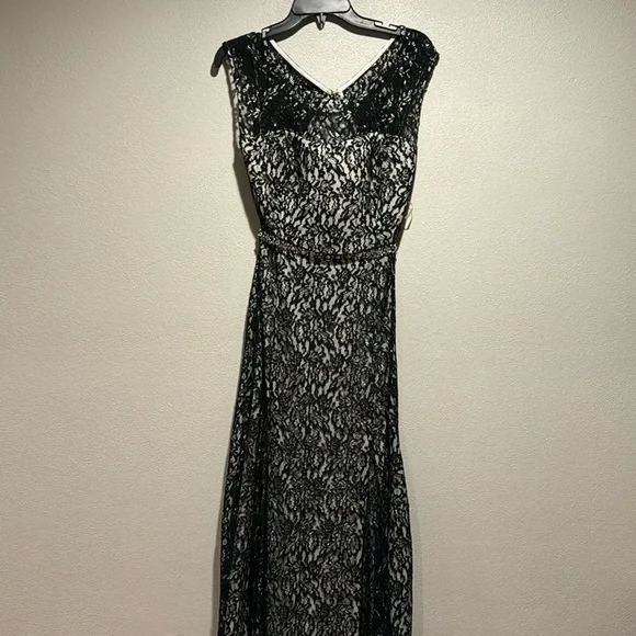 Sequin Hearts Dresses | Sequin Hearts Formal Belted Lace Gown | Color: Black | Size: 11j | Amandab1106's Closet